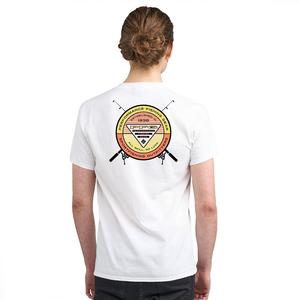 Мужская футболка с короткими рукавами и рисунком Columbia PFG, цвет White Fishing Poles