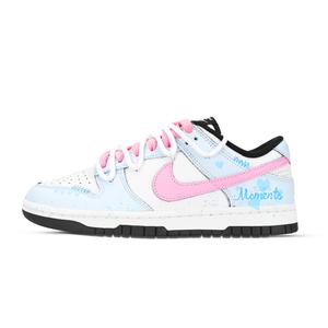 Nike Кроссовки для скейтбординга Dunk Good Memories, устойчивые к истиранию, низкие, унисекс, цвет: синий, серый, коричневый, белый