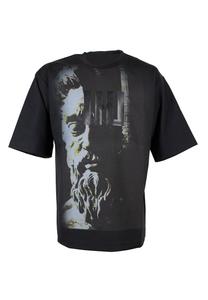 Футболка с принтом LES HOMMES, черный