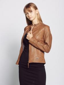 Кожаный пиджак Mustang, коричневый