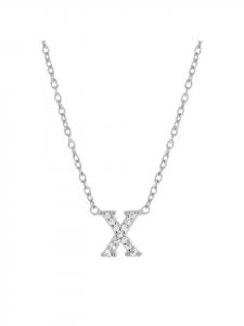 Lucardi Серебряное ожерелье 925 пробы с буквой «X»