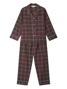 Пижама Dormeur в клетку Bonpoint, зеленый