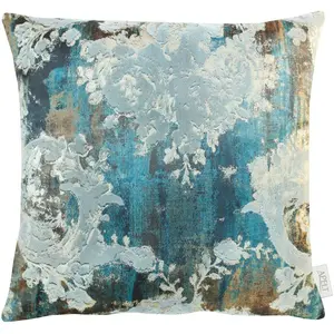 Декоративная подушка Смарагд, наволочка без наполнителя, 1 шт. Apelt, Petrol + bedruckt