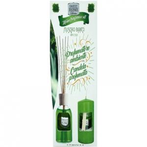 Ароматические палочки Sweet Home Collection 100 мл плюс ароматическая свеча 135 г белый мускус Suarez