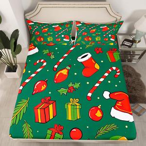 Erosebridal Комплект постельного белья с новогодним принтом из хлопка для детей, Multi 24