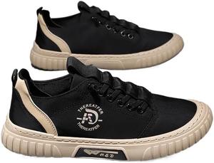 Мужские дышащие водонепроницаемые слипоны для лета, легкая повседневная рабочая обувь с нескользящей подошвой, удобные плоские кроссовки для прогулок и активного отдыха Qacksv, черный