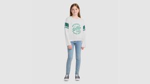 Футболка Varsity Ls для больших девочек S-xl Levi's, Alhambra - White