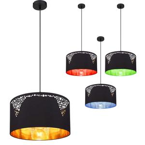 Globo Lighting Светодиодный подвесной светильник, металлический, черный с золотыми элементами