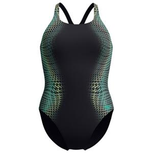 Женский купальник-медальер с цифровой печатью Speedo, бирюзовый