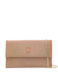Клатч со стразами Patrizia Pepe, коричневый