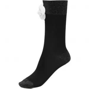 CHANEL 25P Весенне-летняя коллекция Crew носки Women's 1 упаковка Black
