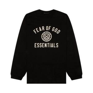 Футболка Fear of God Essentials Jersey Long-Sleeve Tee, Black