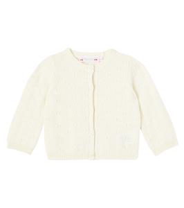 Кардиган из шерсти и альпаки Baby Tibile Bonpoint, Jaune Clair