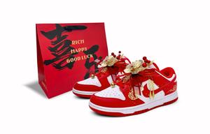 Nike Кроссовки для скейтбординга Dunk Low Top унисекс красные белые