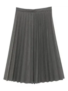 Плиссированная юбка миди JNBY, серый