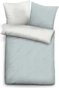 Постельное белье biberna melange flannel 0840500 MELANGE UNI цвет: ciel, размер: 1x 155x200 см + 1x 80x80 см Biberna