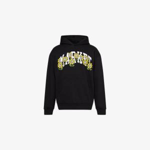 Толстовка Market x London Flower с капюшоном и принтом, черный
