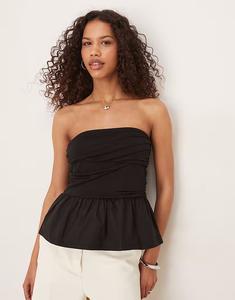 Топ-бандо Mix со сборками черного цвета Asos Design