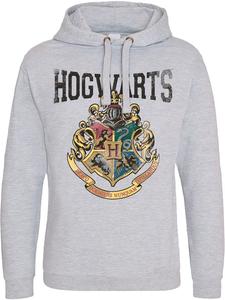Толстовка с капюшоном Hogwarts College Crest Hoodie серого цвета Harry Potter