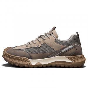 WARRIOR Нескользящие, износостойкие, дышащие низкие походные ботинки цвета хаки и кофе для мужчин