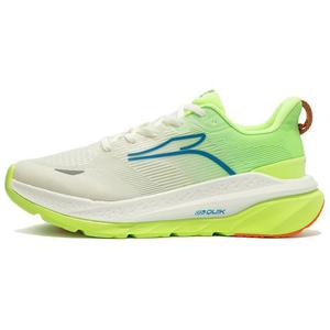 Red Flame 3 Амортизирующие противоскользящие низкие кроссовки мужские бело-зеленые 361°, Feather White/Флуоресцентный глянцевый зеленый