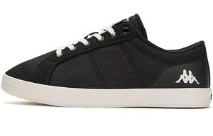 Антискользящие износостойкие низкие кеды для скейтбординга унисекс черно-белые Kappa, Black/Korean White-990