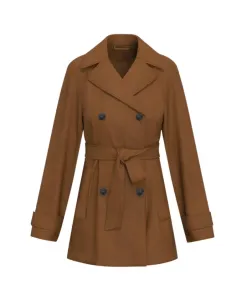 Двубортное пальто для команды Marella, коричневый
