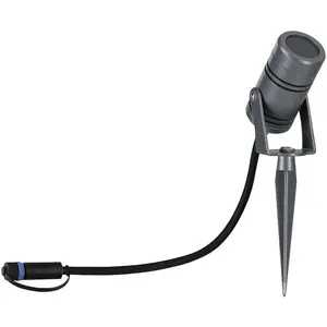 Садовый светодиодный прожектор Plug&Shine, светодиодный модуль 1 шт., теплый белый, 12 Вт, IP65, 230 В, 3000K, алюминий серый Paulmann, Aluminiumfarben