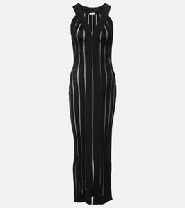 Платье макси из ребристой ткани Nensi Dojaka, черный