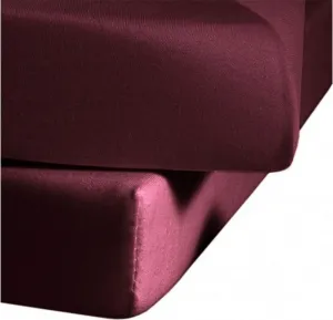 Простыня на резинке Mako Jenny C, цвет сливовый 4074, 150 x 200 см Fleuresse