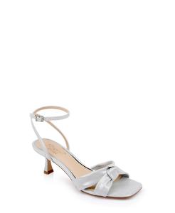 Женские вечерние сандалии Valarie с квадратным носком Jewel Badgley Mischka, серебро