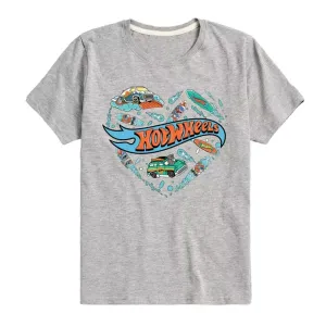 Футболка с графикой "Серфинг" для мальчиков 8-20 лет Hot Wheels, серый