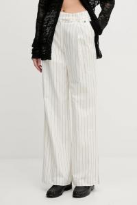 Брюки с добавлением льна Pedro Del Hierro, бежевый