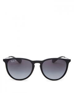 Классические круглые поляризационные солнцезащитные очки Ray-Ban Erica, 54 мм, черный