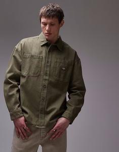 Джинсовая рубашка с длинным рукавом Dickies Houston цвета хаки