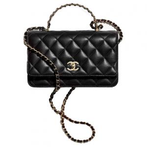 CHANEL Женская сумка из телячьей кожи черная