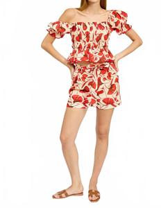 Джози Шорты с поясом в натуральном красном En Saison