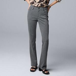 Женские брюки boot pants mid rise 5 pocket ponte Simply Vera Vera Wang, Grey Melange