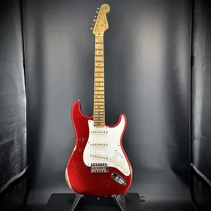 Fender CUSTOM SHOP 1958 STRAT RELIC 2024 - ПОТЕРТАЯ КРАСНАЯ ЯБЛОЧНАЯ ВЫЦВЕВШАЯ