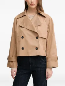 Двубортный пиджак на пуговицах Benetton, светло-коричневый