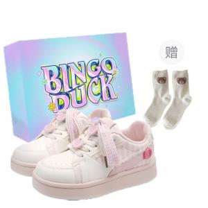 BINGO DUCK Женские противоскользящие низкие скейтерские кроссовки Yellow+Little Apple, цвет Yellow+Little Apple