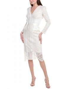 Tadashi Shoji Кружевное платье-футляр, белый