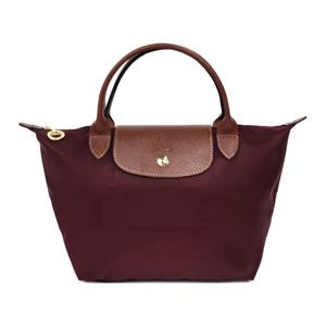 LONGCHAMP Сумка-пельмень Le Pliage из полиамидного холста с кожаными деталями малого размера женская бежевая