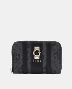 Средний кошелек на молнии Guess, темно-серый