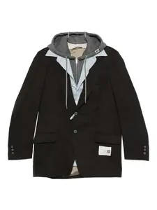 Многослойная куртка с капюшоном Maison Mihara Yasuhiro, черный