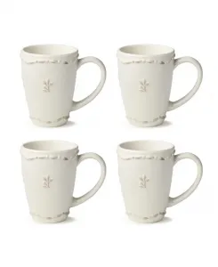 Набор из 4 кружек Heritage Beads Certified International, слоновая кость