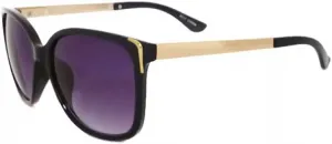 Ретро-солнцезащитные очки «кошачий глаз», квадратные, сексуальные, большие, золотистые, металлические, винтажные, женские MODA, Black