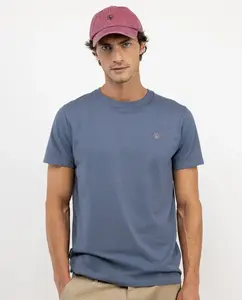 Мужская базовая однотонная футболка El Ganso, серебристо-голубой