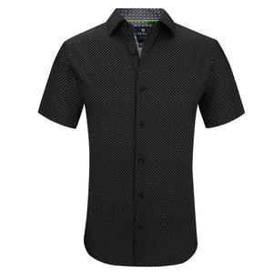 Tom Baine Slim Fit рубашка мужская с коротким рукавом Performance Stretch Button Down, черный