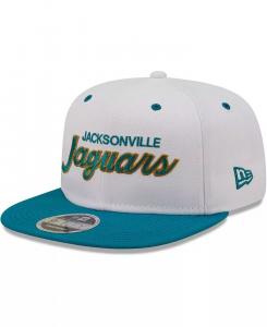 Мужская белая, бирюзовая состаренная бейсболка Jacksonville Jaguars Sparky Original 9FIFTY Snapback New Era